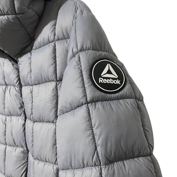 NWT Reebok Glacier Shield Puffer Zip Up Hooded Jacket With Pockets - Picture 5 of 15